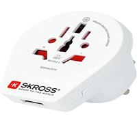 SKROSS 1.500267 World to UK + USB | Adaptateur de Voyage + 1 USB 2.4A
