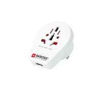 SKROSS - 1.500268 | World to USA USB | Adaptateur Universel Monde vers USA avec Prise USB A : 5V /2,4A - Tension et Puissance 100V - 1500W / 250V - 3750W - Protection Anti Choc