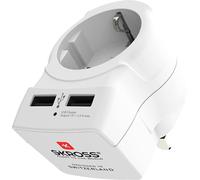SKROSS 1.500280 Adaptateur de Voyage Europe vers UK 2 USB 100V-1500W/250V-3750W