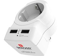 SKROSS - 1.500281 Europe to USA USB | Adaptateur de Voyage Europe vers USA, 2 USB 5V/2.4A - Tension et Puissance 100V - 1500 W/250 V - 3750 W - Protection Anti-Choc électrique