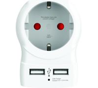 Skross 1500282 Prise intermédiaire avec USB Blanc (1500282)