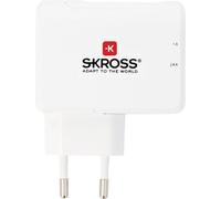 Skross 38565 Chargeur USB 2x USB-A blanc, argent intérieure