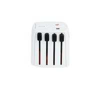 SKROSS 71210 World Adapter MUV Micro, blanc - convient à tous les appareils sans mise à la terre (2 pôles)