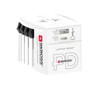 SKROSS - MUV AC45PD avec Câble Type C (160 cm) - Adaptateur Universel Type C et 1 x Type A 45 W - Tension et Puissance: 100V - 250W/250V - 625W pour Ordinateurs Portables, Tablettes et Smartphones