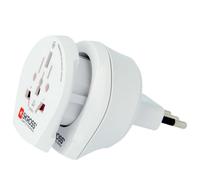Skross Adaptateur de Voyage 2-en-1 Universel pour Italie 13A Blanc