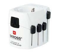 Skross PRO adaptateur prise d'alimentation Universel Noir, Blanc