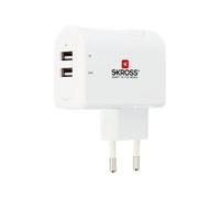 SKROSS - Adaptateur secteur - 3.4 A - 2 connecteurs de sortie (USB) - Europe
