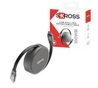 SKROSS Câble rétractable USB-C vers USB-C avec charge rapide 100 W de 1 m de long, compact et de poche, universel pour tous les smartphones et tablettes