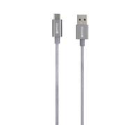 SKROSS Câble USB 3.2 Gen1 (USB 3.0 / USB 3.1 Gen1) USB-A Mâle 1.20m Space Gris Rond Flexible Gaine Tissu