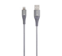 Skross Câble USB USB 2.0 USB-A mâle 1.20 m gris rond, flexible, gaine textile SKCA0011A-MFI120CN