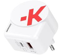 SKROSS - Chargeur Euro AC45PD avec Câble USB C - Chargeur Mural 2 USB Power Delivery pour Utilisation en Europe - 45 W - Câble USB-C 160 cm Inclus - Technologie GaN