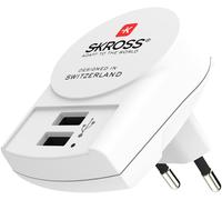 SKROSS - Chargeur Euro-USB (2xUSB 2400 mA Type-A)