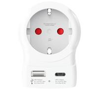 Skross Adaptateur de voyage 1.500284-E Europe vers USA USB-A + USB-C