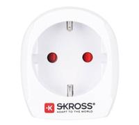 Skross Europe to USA adaptateur prise d'alimentation Type B Type C (Europlug) Blanc