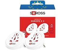 SKROSS Lot de 2 adaptateurs de voyage du monde vers l'Europe