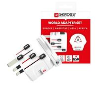 Skross 1.302539 Adaptateur de voyage Pro World & USB