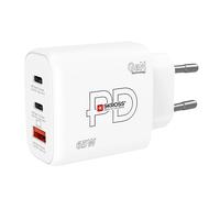 SKROSS - Power Charger 65W Gan EU - Charger PC, Tablette, Intelligent avec Charge Rapide 65 W - Chargeur avec 3 appareils USB (USB 18W + USB C 20W + USB C 65W) avec Une Prise UE