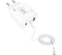Skross Power Charger 65W PD GaN Combo+ EU Chargeur USB 65 W 1x USB-A, 2x USB-C® Power Delivery blanc