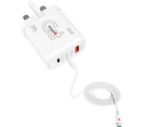 Skross Power Charger 65W PD GaN Combo+ UK Chargeur USB 65 W 1x USB-A, 2x USB-C® Power Delivery blanc intérieure