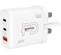 Skross Power Charger 65W PD GaN UK Chargeur USB 65 W 1x USB-A, 2x USB-C® Power Delivery blanc intérieure