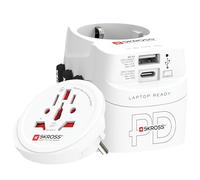 SKROSS - Pro Light AC45PD - Adattatore Universale da Viaggio da e per il Mondo Con 2 Prese USB Type A e Type C - Fast Charge da 45W - Tensione e Potenza : 100 V AC - 700 W / 250 V - 1750 W