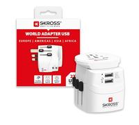 Skross 1302470 Adaptateur de voyage Pro Light USB (2xA) -World