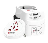 SKROSS - Pro Light USB AC30PD - World - Adaptateur de Voyage Universel 3 pôles pour Le Monde avec Chargeur USB