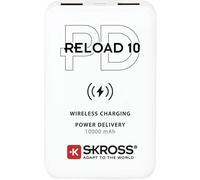 Skross Reload 10 PD, Qi Powerbank (batterie supplémentaire) 10000 mAh Li-Ion blanc affichage du statut