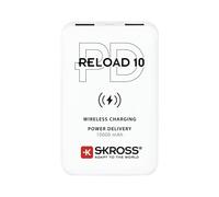 Skross Reload 10 PD, Qi Powerbank (batterie supplémentaire) 10000 mAh Li-Ion blanc affichage du statut