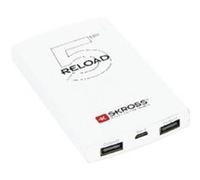 RELOAD 5 - Banque d'alimentation - 5000 mAh - 2.1 A - 2 connecteurs de sortie (USB) - blanc