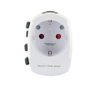 SKROSS World Adapter PRO - Kit adaptateur de connecteur d'alimentation - Type A, Type B, Type G, Type I, Type L, Type N, SEV 1011 (P) pour Type C, Type F (R) - CA 100-250 V - 6.3 A - rétractable - bla
