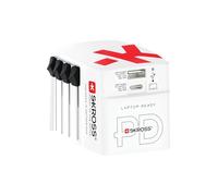 SKROSS - World Charger AC45PD - Chargeur de Voyage Mural International avec 2 USB - Charge Rapide et Alimentation 45 W - Câble USB-C de 1 cm Inclus