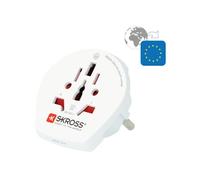 Skross Adaptateur de voyage Monde vers Europe 1.500211C-E – Compact – Blanc