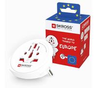 SKROSS World to Europe New Version, Adaptateur Compact, Adaptateur de Voyage Universel pour Europe, fiche Euro