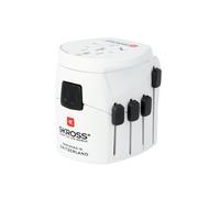 SKROSS World Travel Adapter PRO - Adaptateur pour prise d'alimentation - Europlug, power CEE 7/3 (F) pour BS 1363, NEMA 5-15, SEV 1011, CEI 23-50, AS/NZS 3112, Type N (M) - CA 100-250 V - 10 A -...