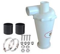 Skrsila Collecteur Séparateur de Poussière Aspirateur Elément Filtrant Cyclone Filtre de Séparation sous Vide Haute Performance avec Base à Bride (Blanc)