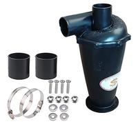 Skrsila Collecteur Séparateur de Poussière Aspirateur Elément Filtrant Cyclone Filtre de Séparation sous Vide Haute Performance avec Base à Bride (Noir)