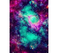 SKRYUIE Peinture diamant 5D à réaliser en forme de planète nébuleuse par numéro, kit de peinture à strass pour décoration murale 30 x 40 cm