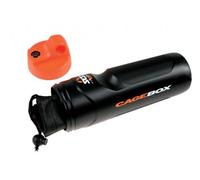 SKS GERMANY Cage Box avec Couvercle Visser, pour Porte-bidon vélo (s'adapte à Tous Porte-bidons, résistant à l'eau, boîte Plastique incassable pour déplacements, Sac Nylon Inclus) Taille Unique Noir