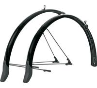 SKS Bluemels Cable Line Jeu de garde-boue 28" 55 mm noir-brillant avec passage de câble intégré pour feu arrière, adapté aux pneus jusqu'à 47 mm