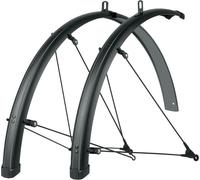 SKS Bluemels Stripes Set de garde-boue 28" 65mm noir mat - design robuste et anti-corrosion avec système de sécurité ASR et montage facile