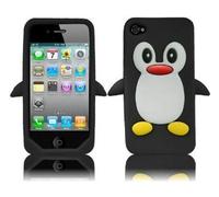 SKS Distribution® Noir Mignon Pingouin Manchot Etui Coque Housse pour iPhone 4 / 4S