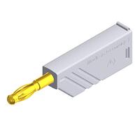 SKS Fiche banane mâle Hirschmann LAS N WS Au 934100707 Ø broche 4 mm Blanc 1 pc(s)