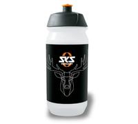 SKS GERMANY 500 ML Hirsch Bottle Small Design de cerf, Accessoires de vélo Fermeture Shiva, pour Tous Les Porte-bidons Courants, Valve Push-Pull Anti-Fuite Unisex-Adult, Transparent