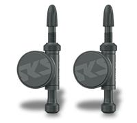 SKS GERMANY Airspy TL Set Standard 60 mm Capteur de pression des pneus pour vélo (pour pneus sans chambre à air, manomètre numérique, résistant à la poussière et à l'eau, alarme dans l'application