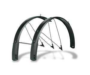 SKS GERMANY BLUEMELS STYLE Kit de protection anti-éclaboussures pour vélo 27,5" - 29" 75 mm - Noir - Avec adaptateur en V avec système de sécurité ESC, entretoises doubles en U stables, construction