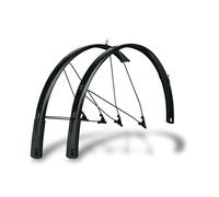 SKS GERMANY BLUEMELS Style Kit de Protection Anti-éclaboussures pour vélo 28" 46 mm (Adaptateur V avec système de sécurité ESC, Double U Stables, Construction Sandwich Massive), Noir