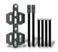 SKS GERMANY CAGE SHIFTER+ Adaptateur pour porte-bidon (pour déplacer le porte-bidon, en polycarbonate/TPO, système de fixation flexible grâce aux logements latéraux, sangles caoutchoutées, 34g), Noir