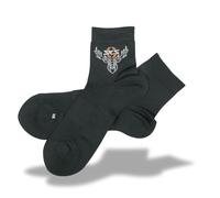SKS GERMANY Chaussettes de cyclisme taille 43-46 (accessoires de vélo, chaussettes fonctionnelles en forme de cerf, respirantes, mélange de matériaux légers, canaux d'air, Öko Tex Standard), noires