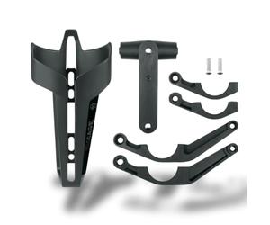 SKS GERMANY COM/Cage Velo Porte-bidon avec Adaptateur pour Le Guidon (Accessoire de vélo Comprenant Un Adaptateur pour la Fixation au Guidon, Compatible avec Le système COMPIT), Noir